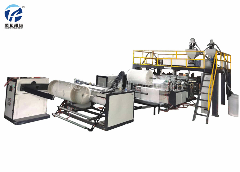 Five layer composite bubble film machine